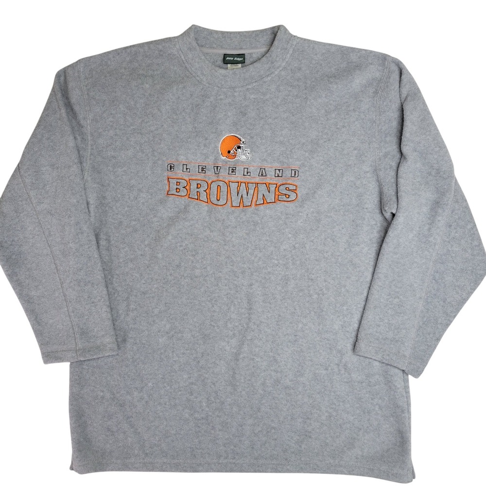 Pro Edge Cleveland Browns NFL Fleece Pullover Sweatshirt Mens XL‎ Embroidered